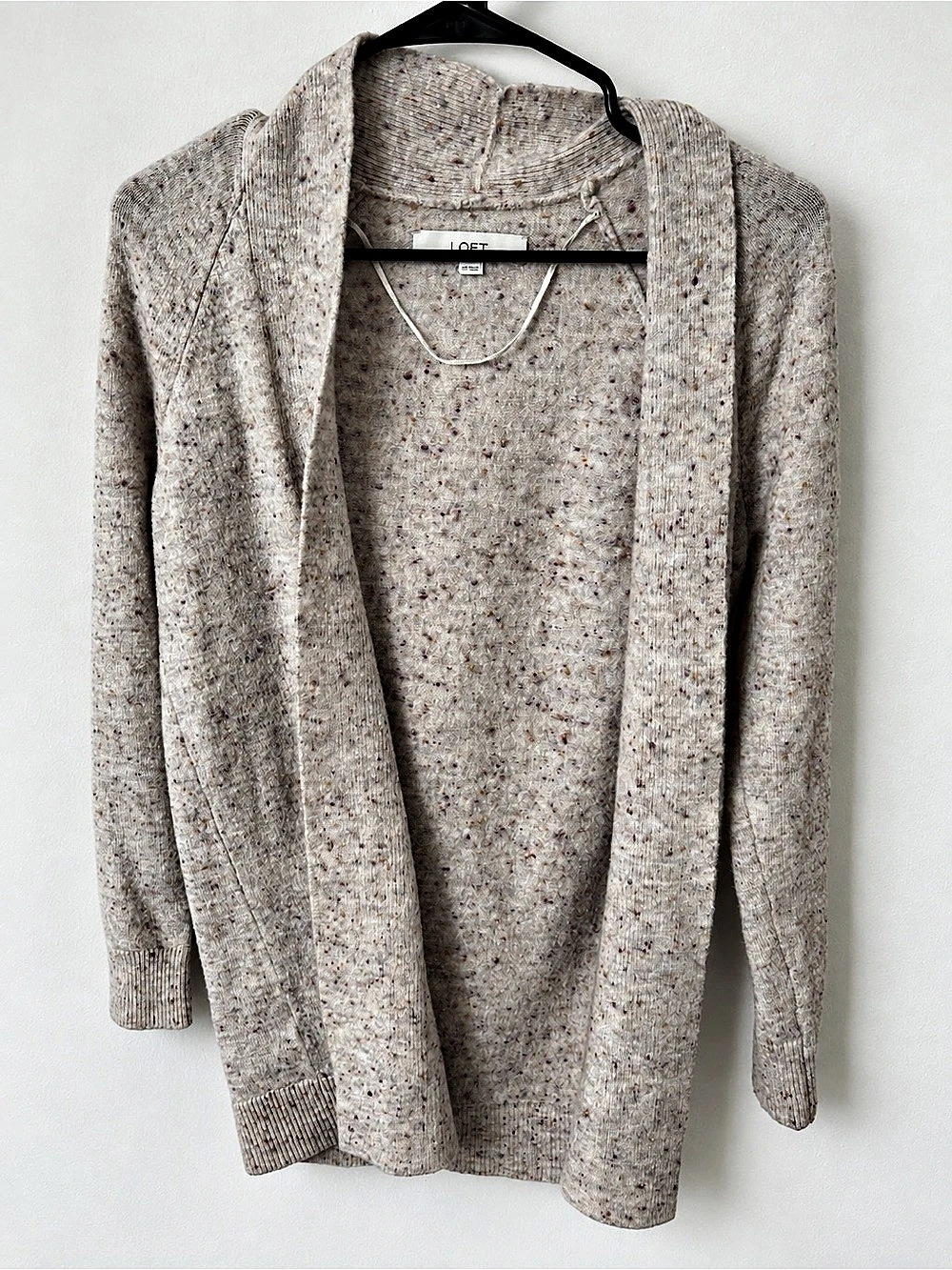 LOFT Multicolor Fleck Open Front Cardigan Size XS